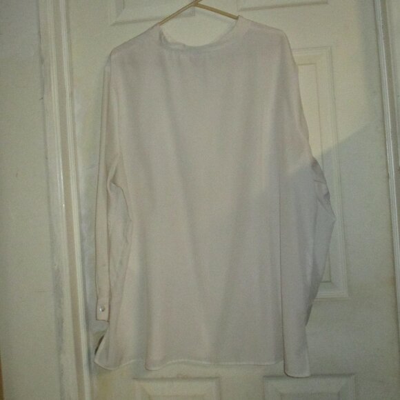Shirt: “Jordan Woman” Sz:24W, Button Down, Round Collar, Long Sleeve, Off White - Picture 6 of 8